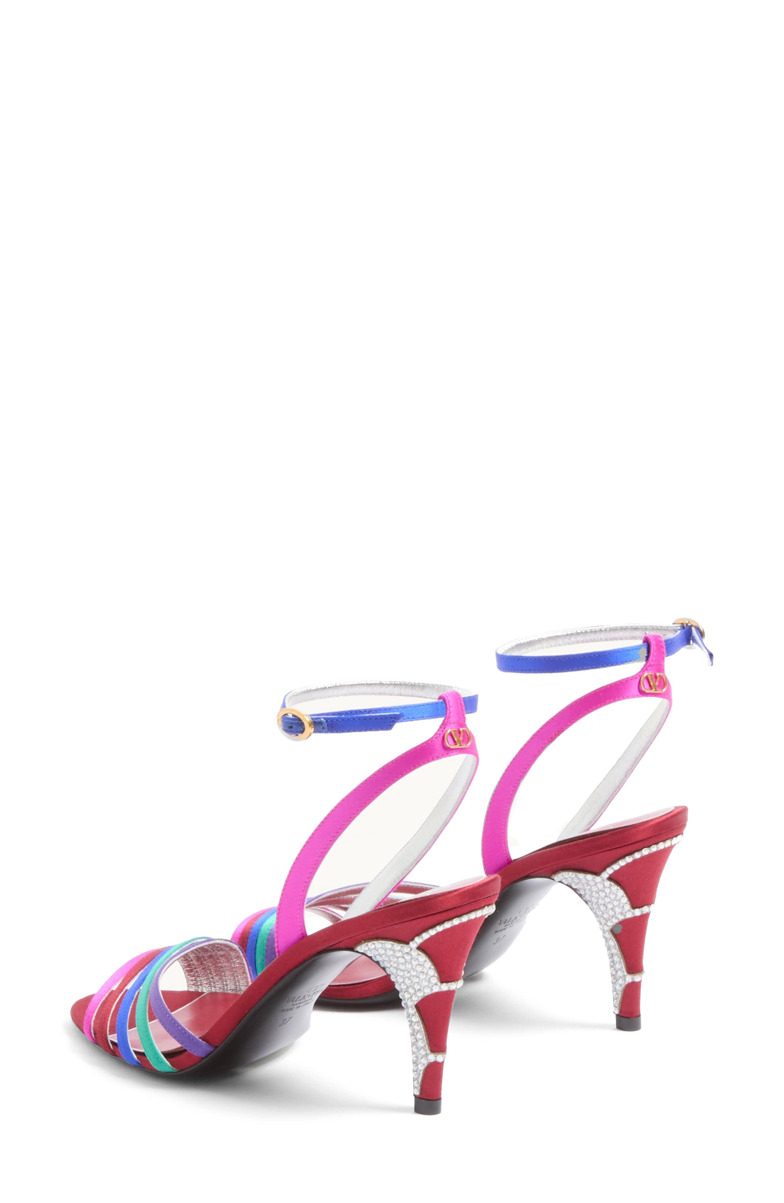 Valentino Garavani Ladycrush Ankle Strap Sandal in Multicolor/silver Shade at Nordstrom - 3