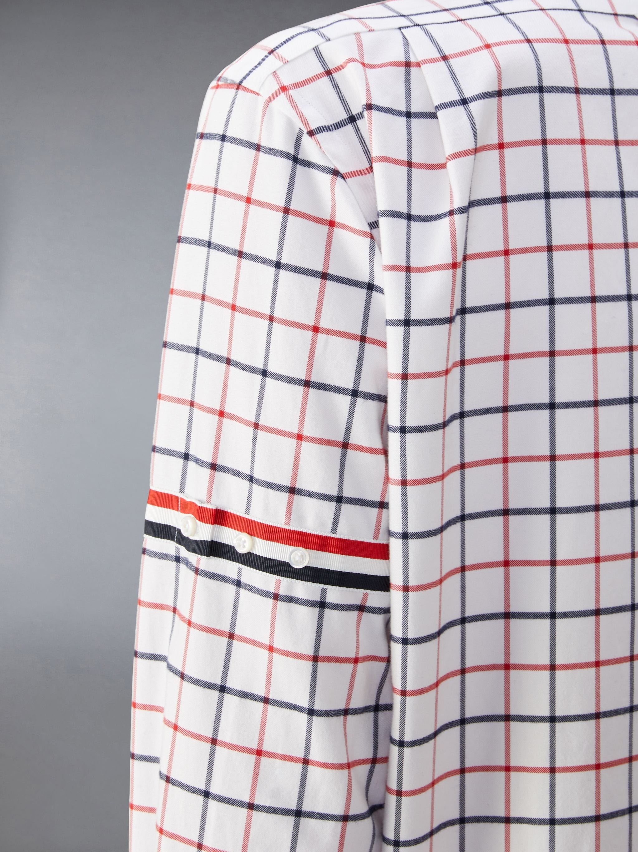 Check Cotton Flannel Armband Shirt - 5