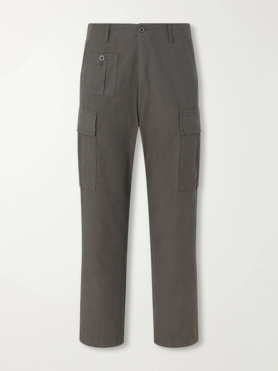 Straight-Leg Cotton Cargo Trousers - 1