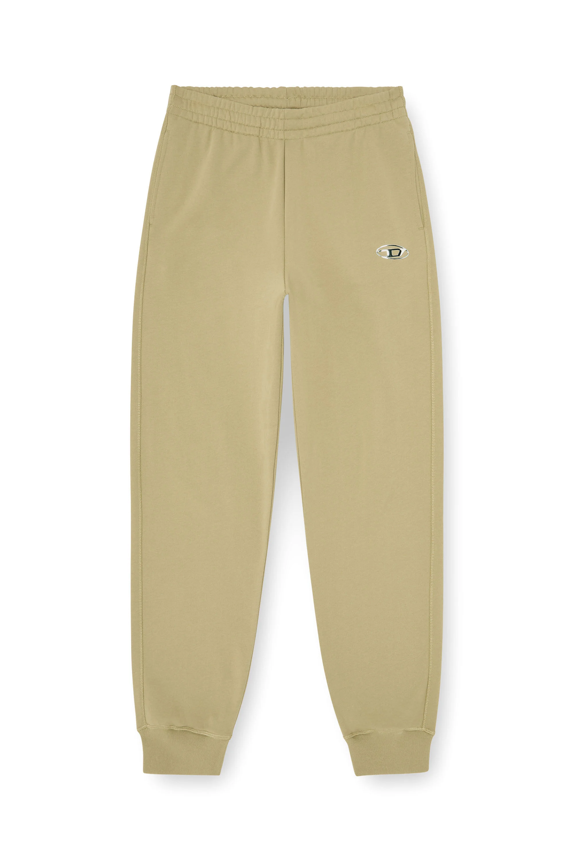 COTTON PANTS WITH METALLIC OVAL D - 1