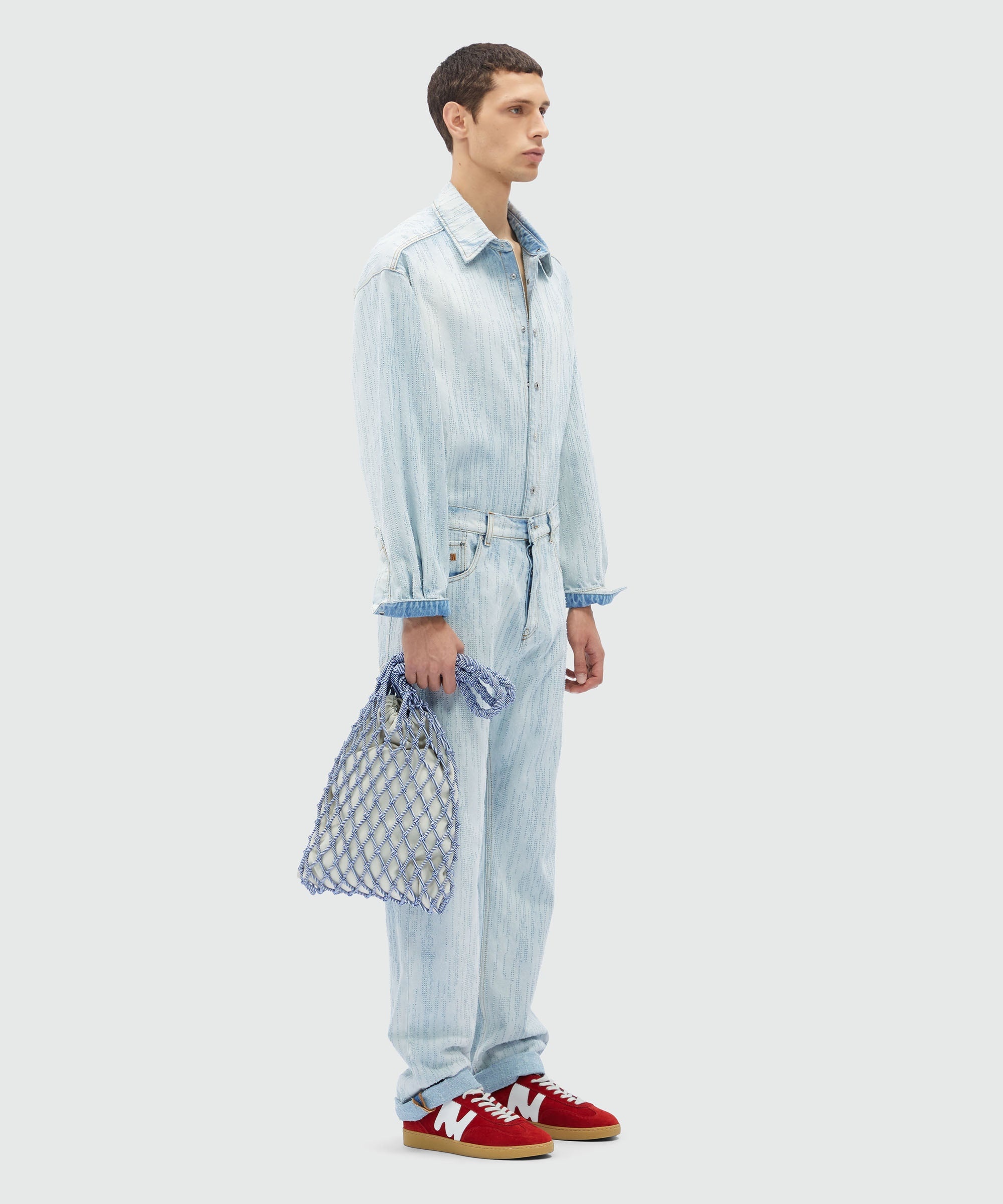 Light denim shirt with destroyed effect - 4