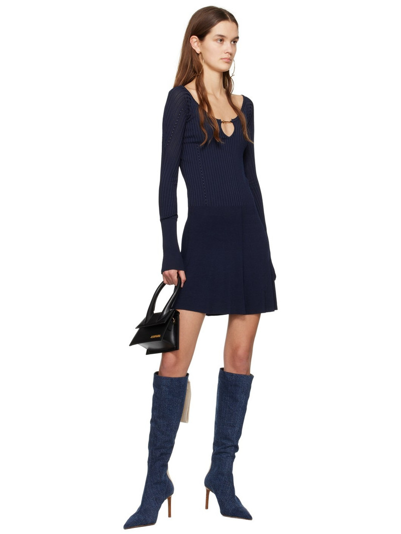 JACQUEMUS Navy 'La mini robe Pralu' Minidress outlook