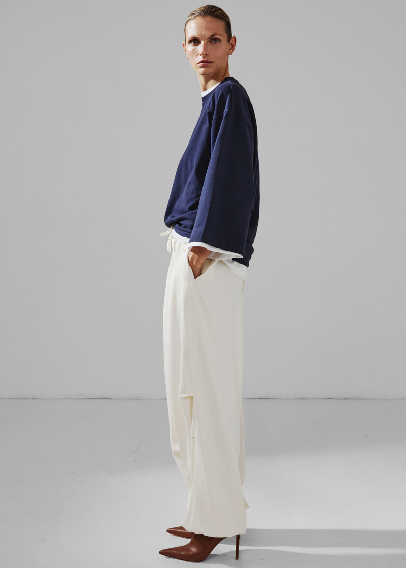 DARKPARK Darkpark New Blair Viscose Twill Relaxed Fit Pants - Off-White outlook