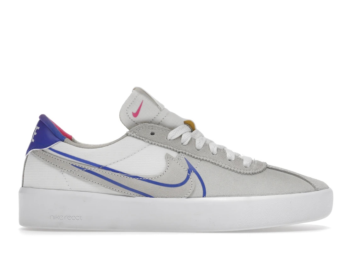 Nike SB Bruin React Summit White Pink Blast Racer Blue - 1