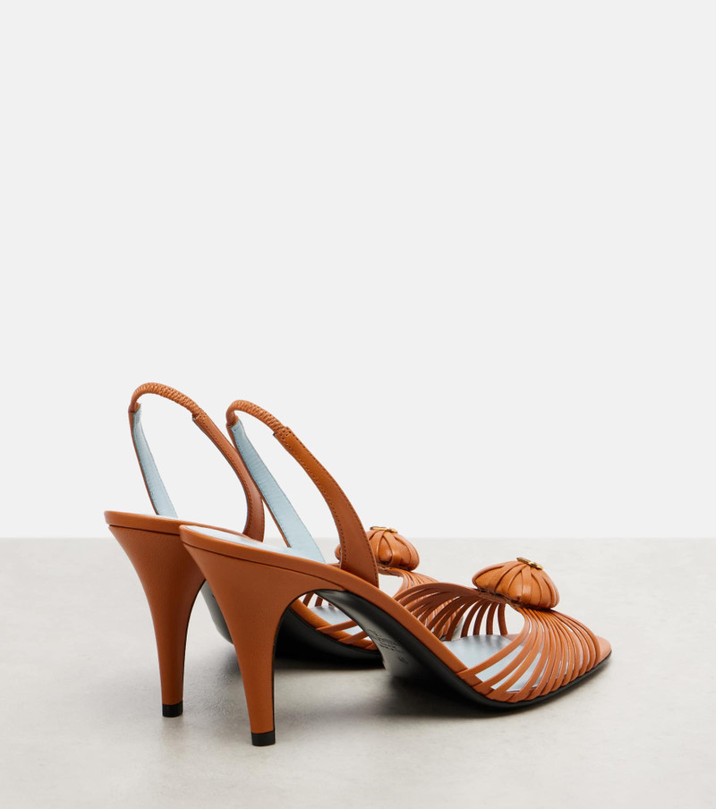 Valentino Royal 85 leather slingback sandals outlook