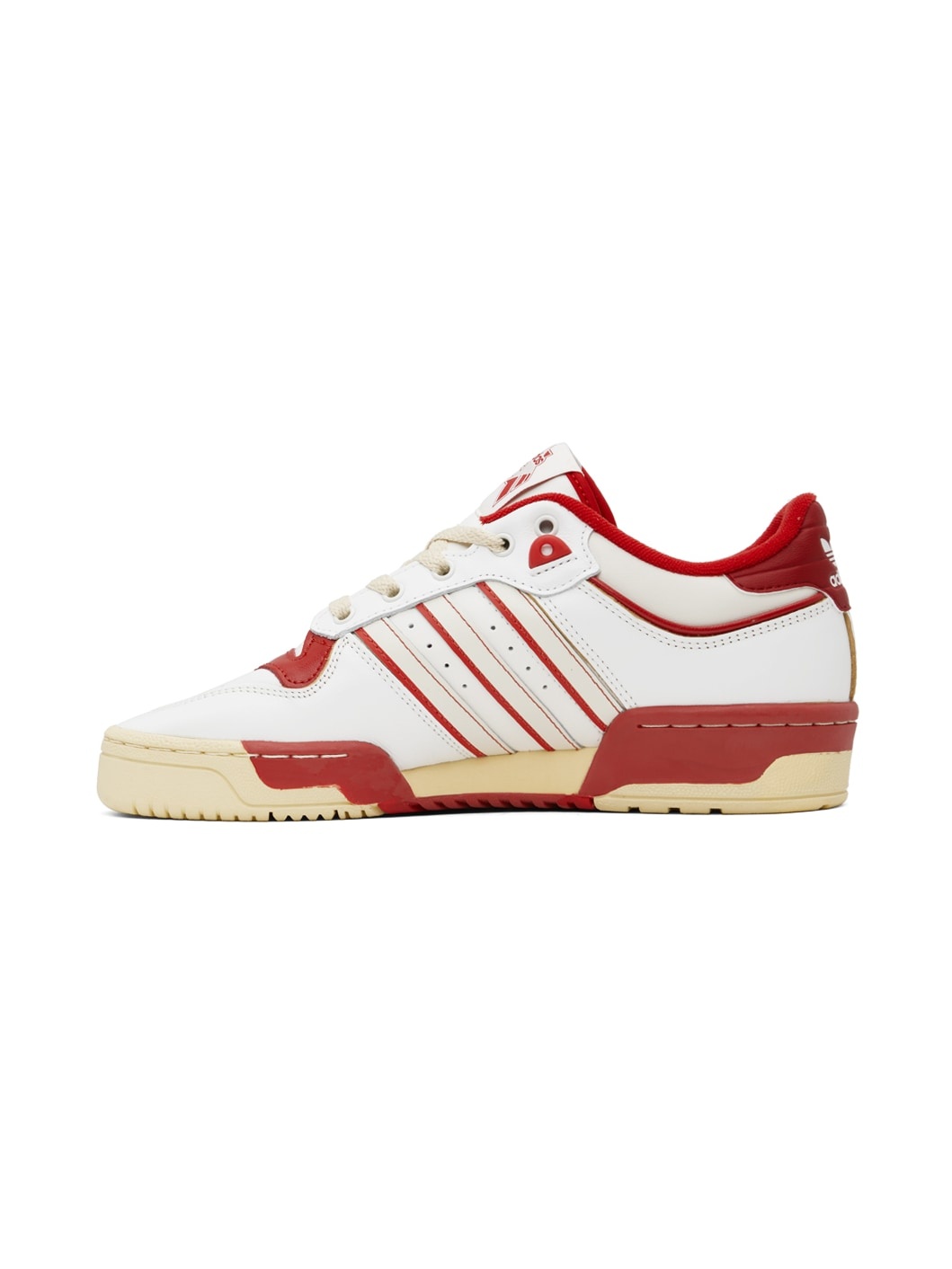 White & Red Rivalry Low 86 Sneakers - 3