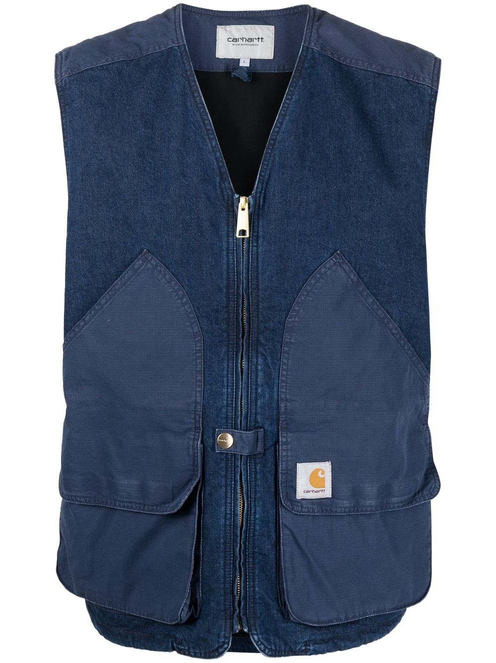 logo-patch cotton gilet - 1