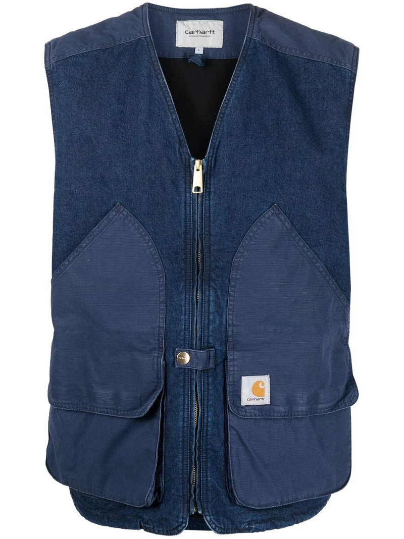 logo-patch cotton gilet 1