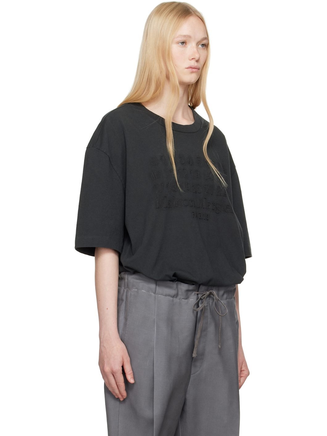 Black Embroidered Logo T-shirt - 2