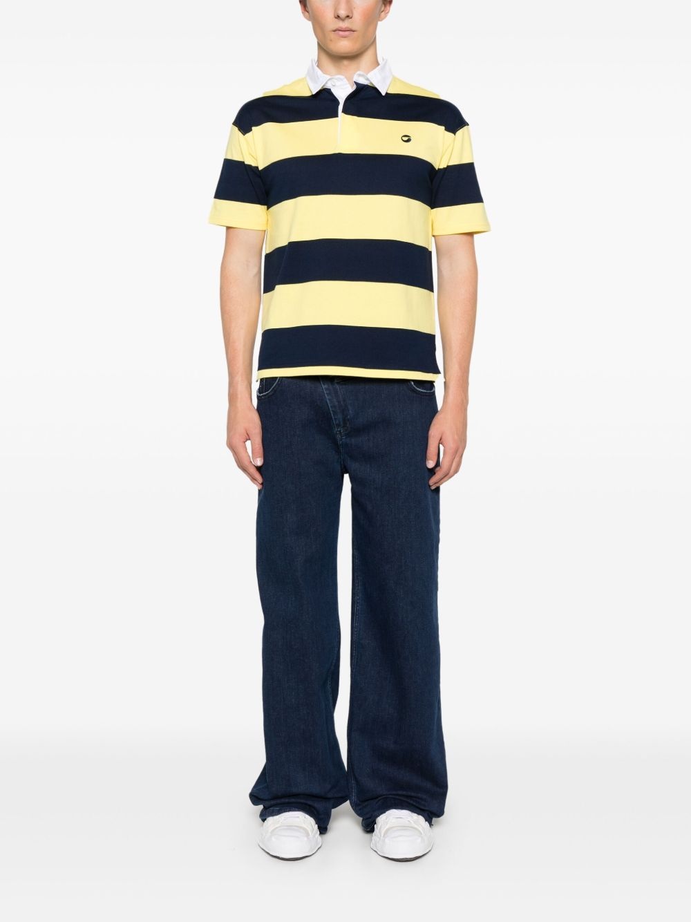 striped polo top - 3