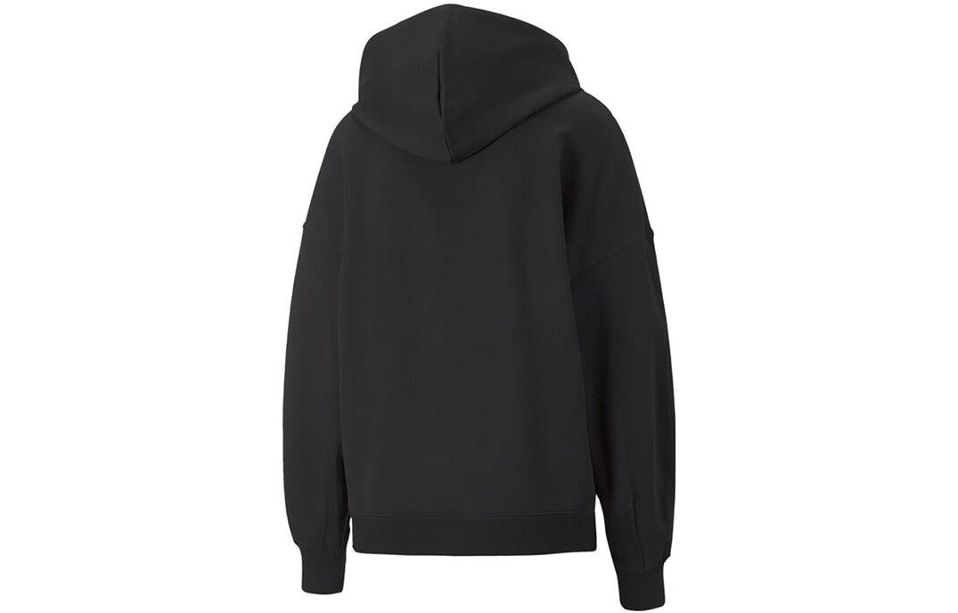(WMNS) PUMA Classic Oversized Hoodie TR 'Black White' 673576-01 - 2
