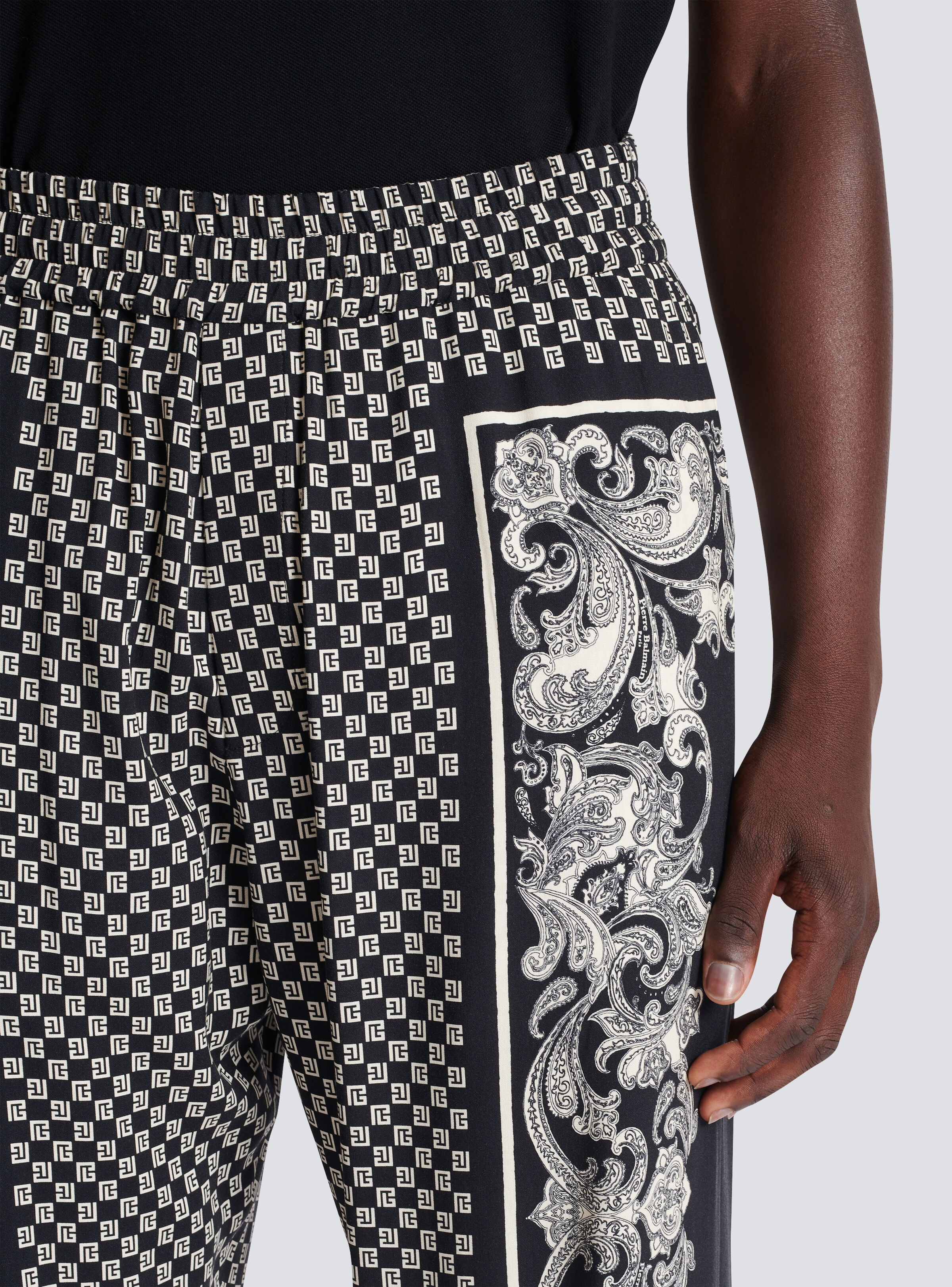 Mini monogram paisley print trousers - 6