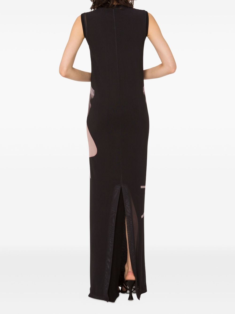 ballet-print maxi dress - 3