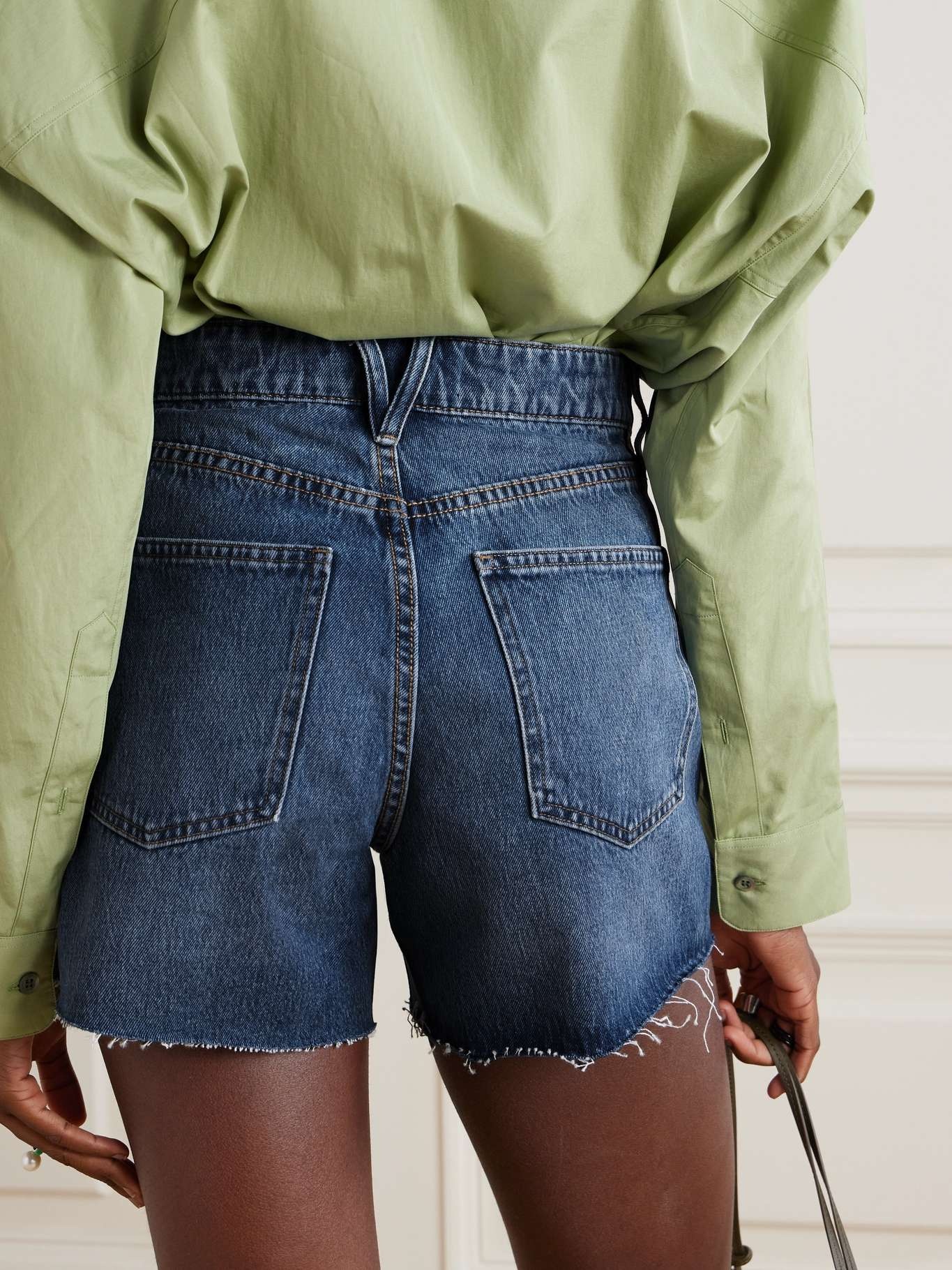 Ellis frayed denim shorts - 4