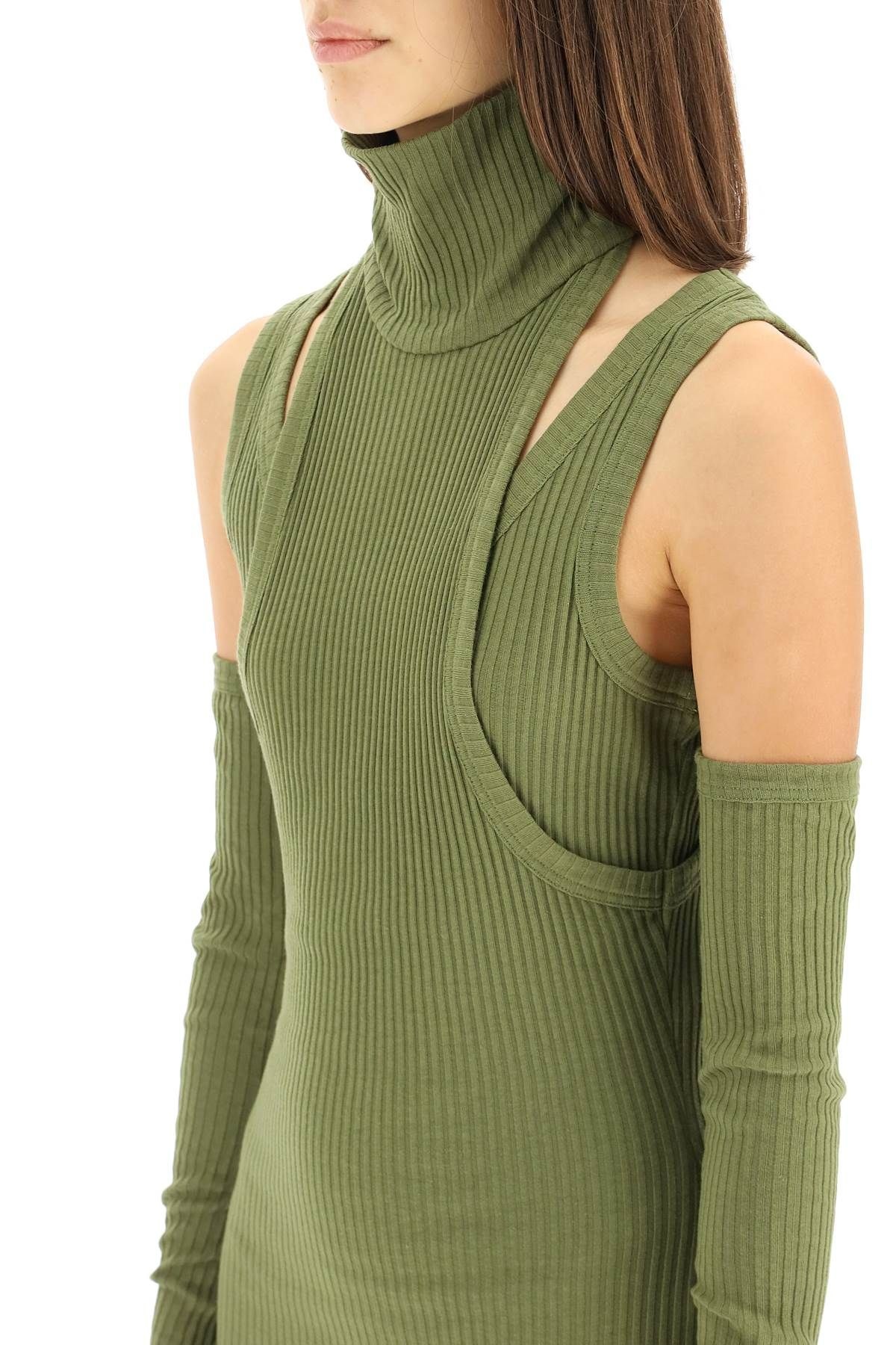 KNIT DRESS WITH GLOVES - 5