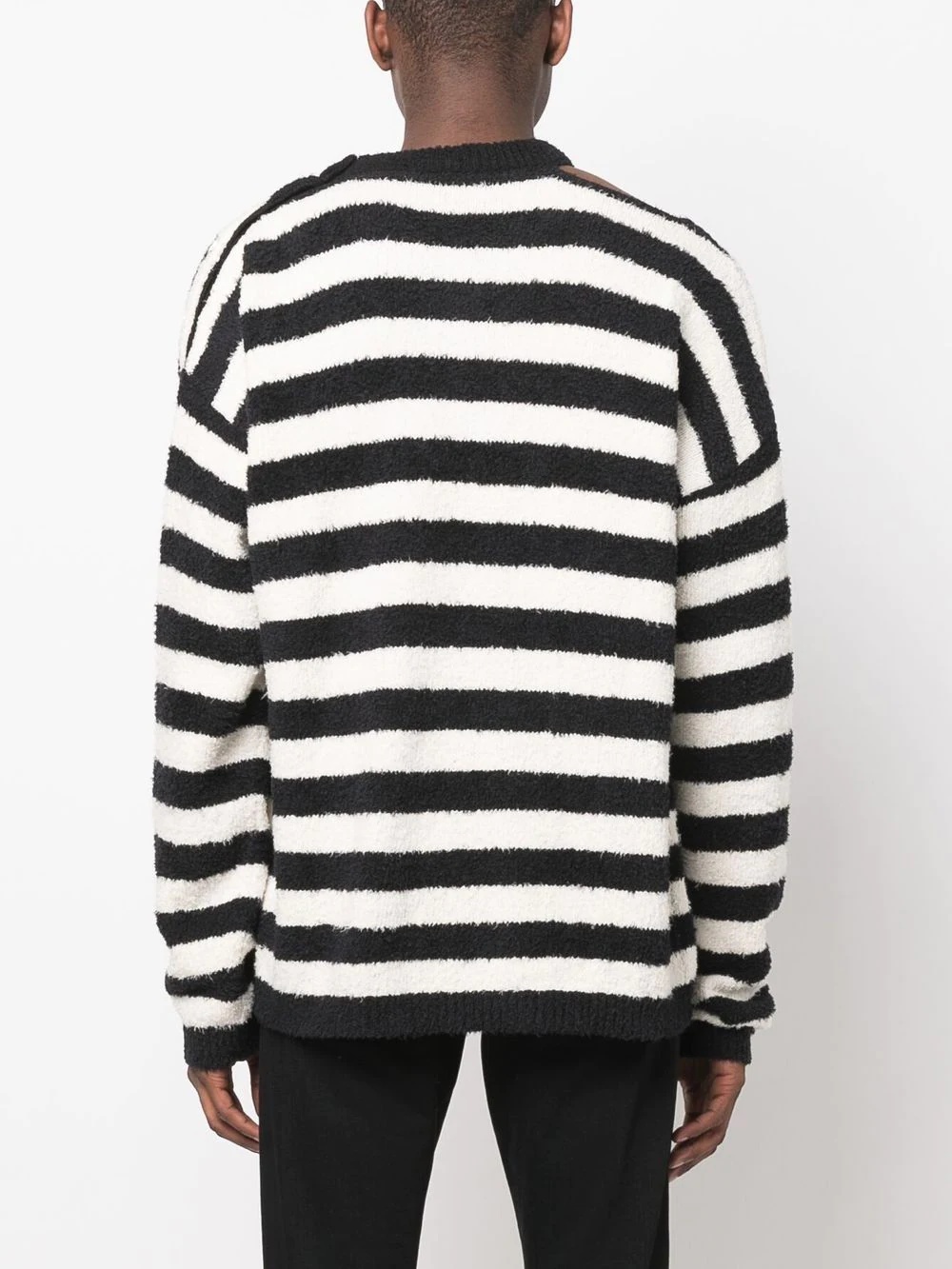 striped cut-out detail jumper - 4