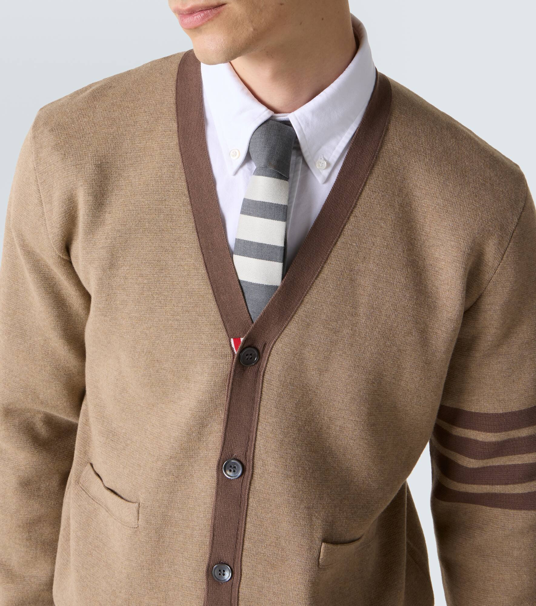 4-Bar cotton cardigan - 5