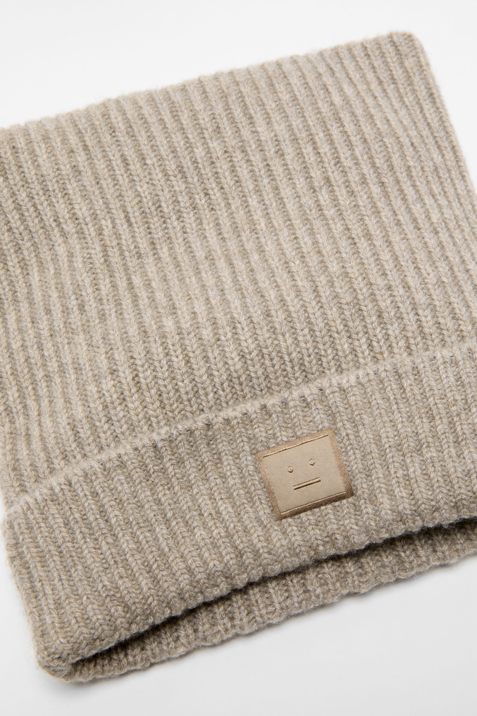 Face logo square beanie - Yak - Greige melange - 2