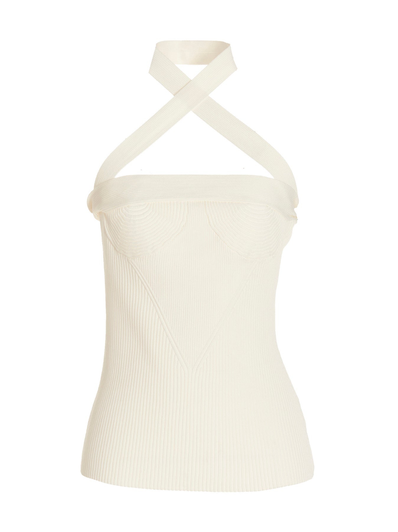 Asymmetrical shoulder strap sweater top - 1