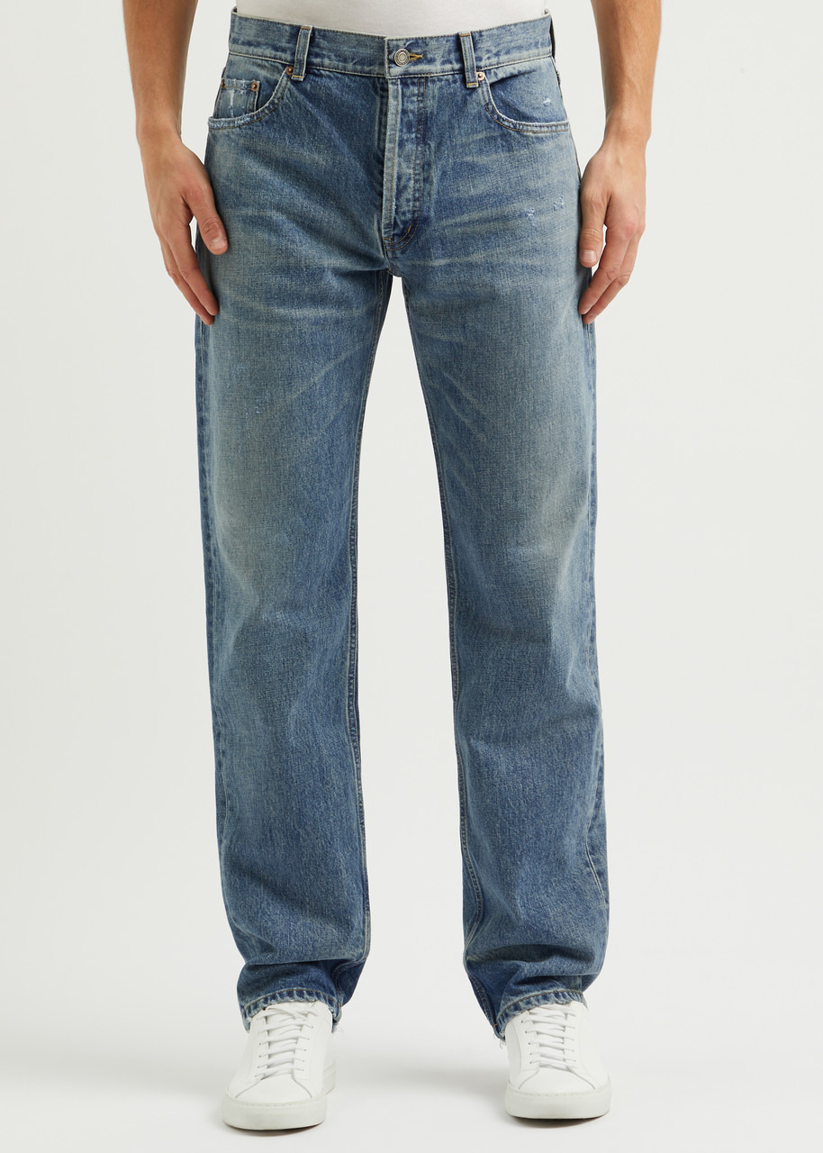 Distressed straight-leg jeans - 2