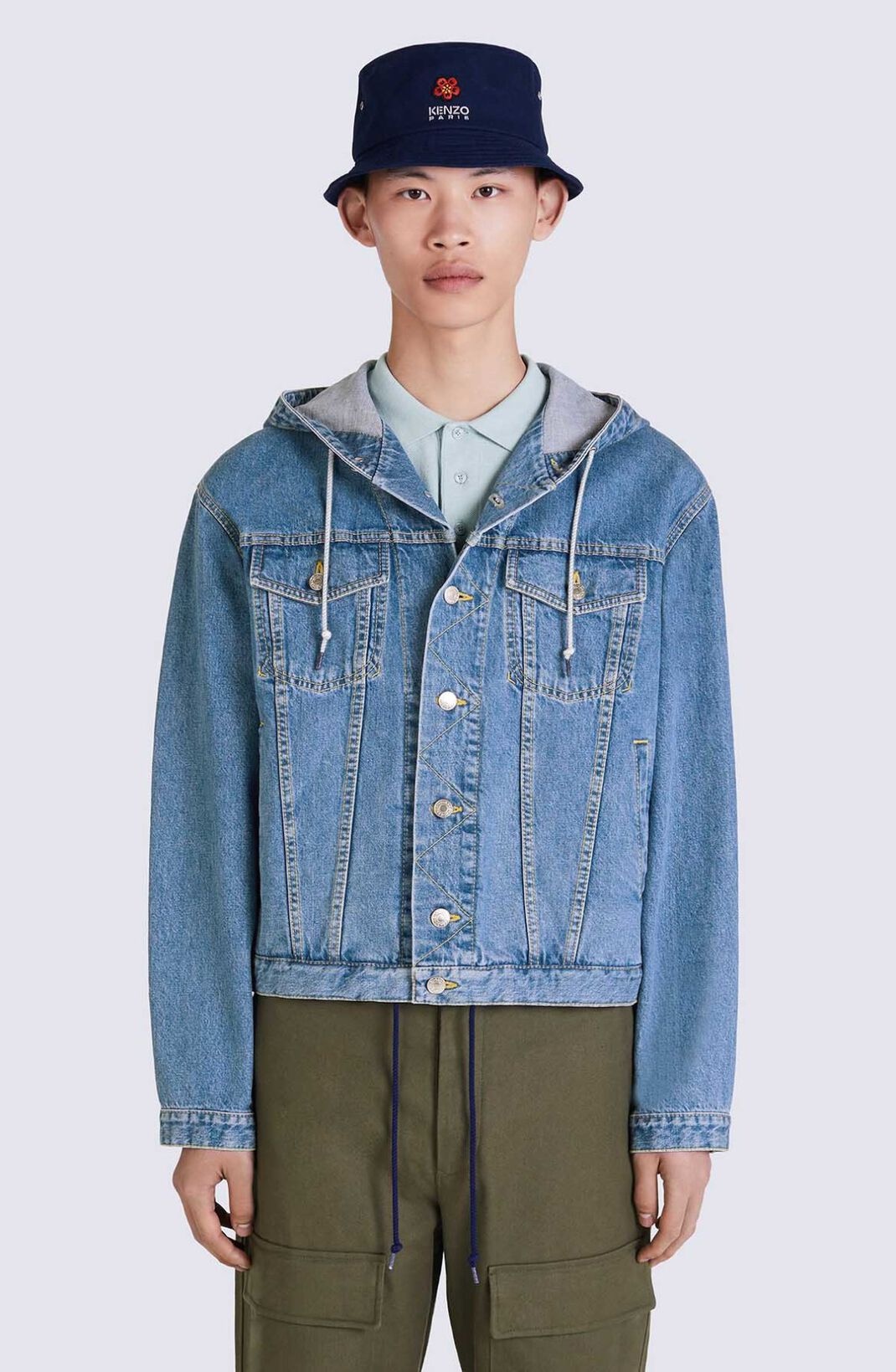 Hooded denim jacket - 5