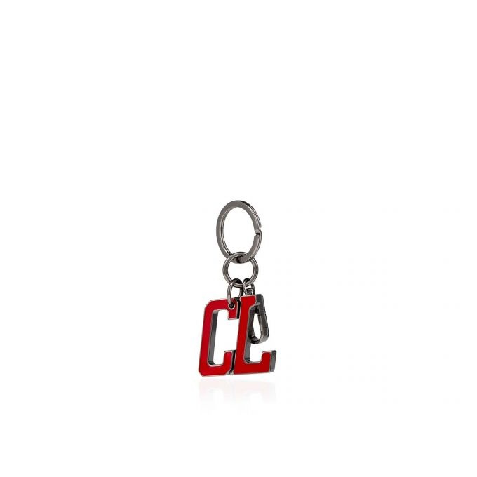 Keyring Happy Rui Cl Logo GUN METAL-LOUBI - 2