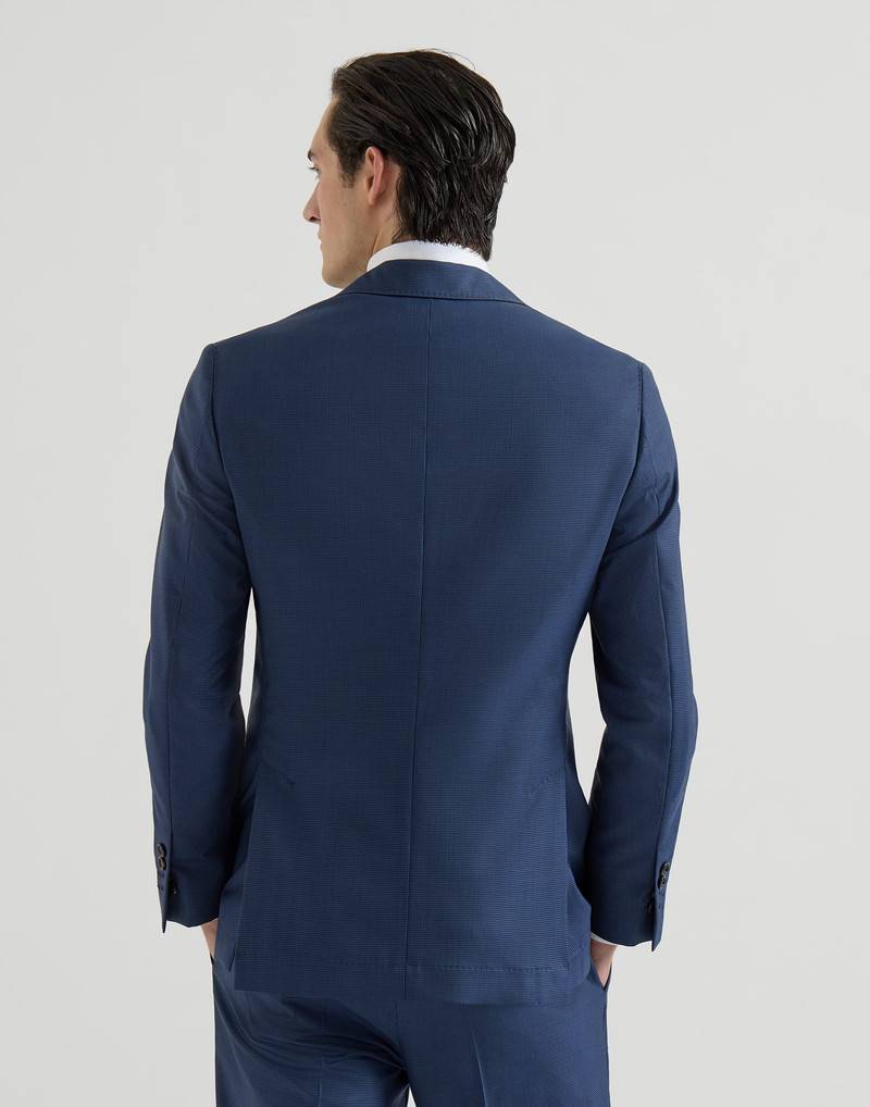 Super 150s virgin wool houndstooth blazer 3