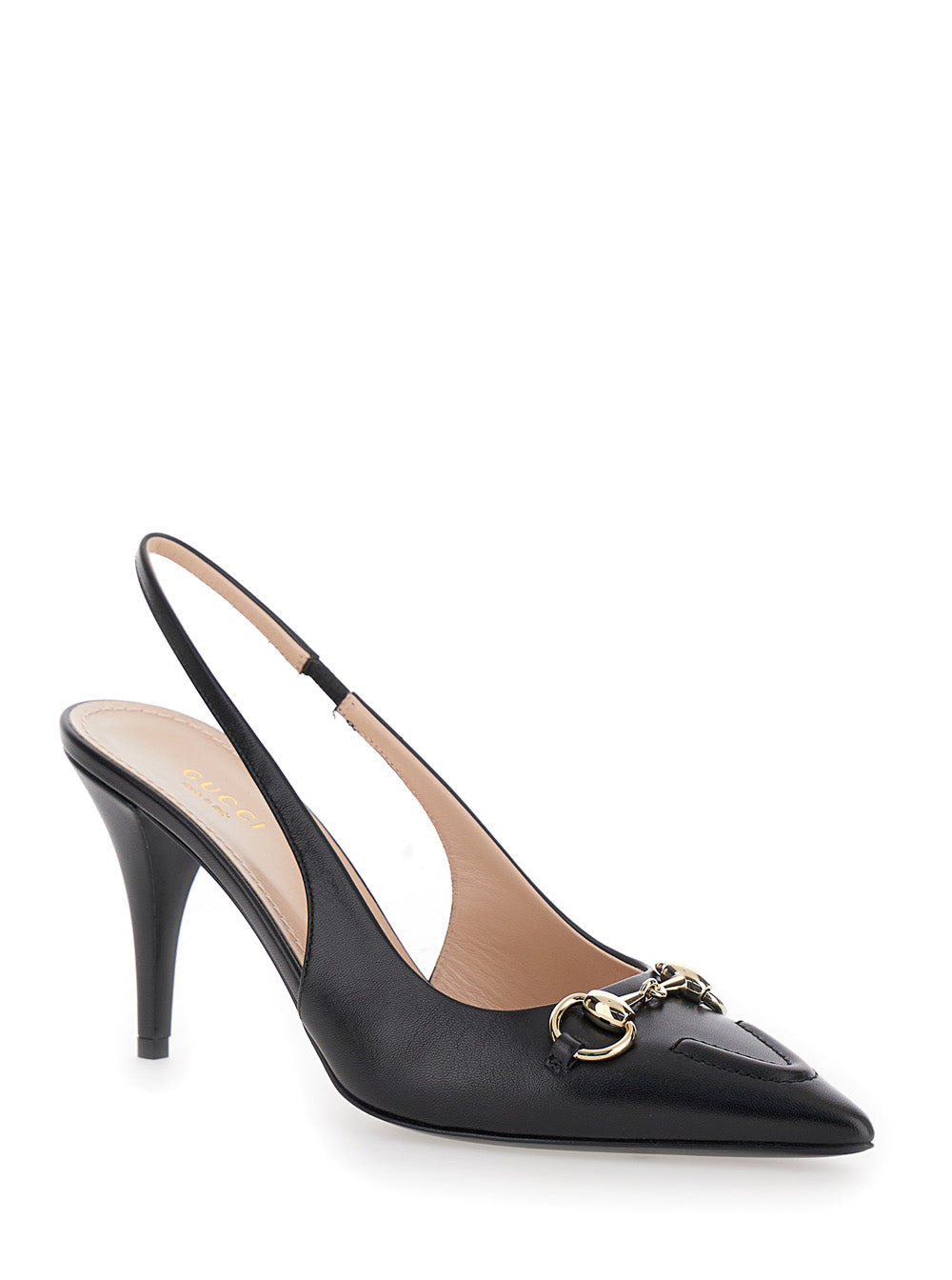 Gucci Women 'Erin' Black Slingback Pumps With Horsebit Detail In Leather Woman - 2