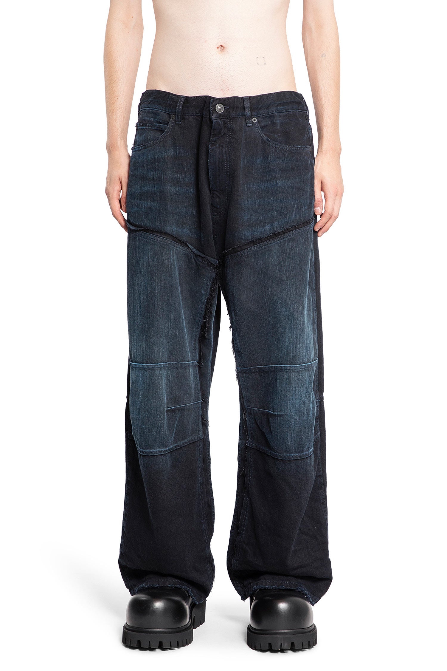 Double-Knee-Pants-In-Cotton-Denim - 1