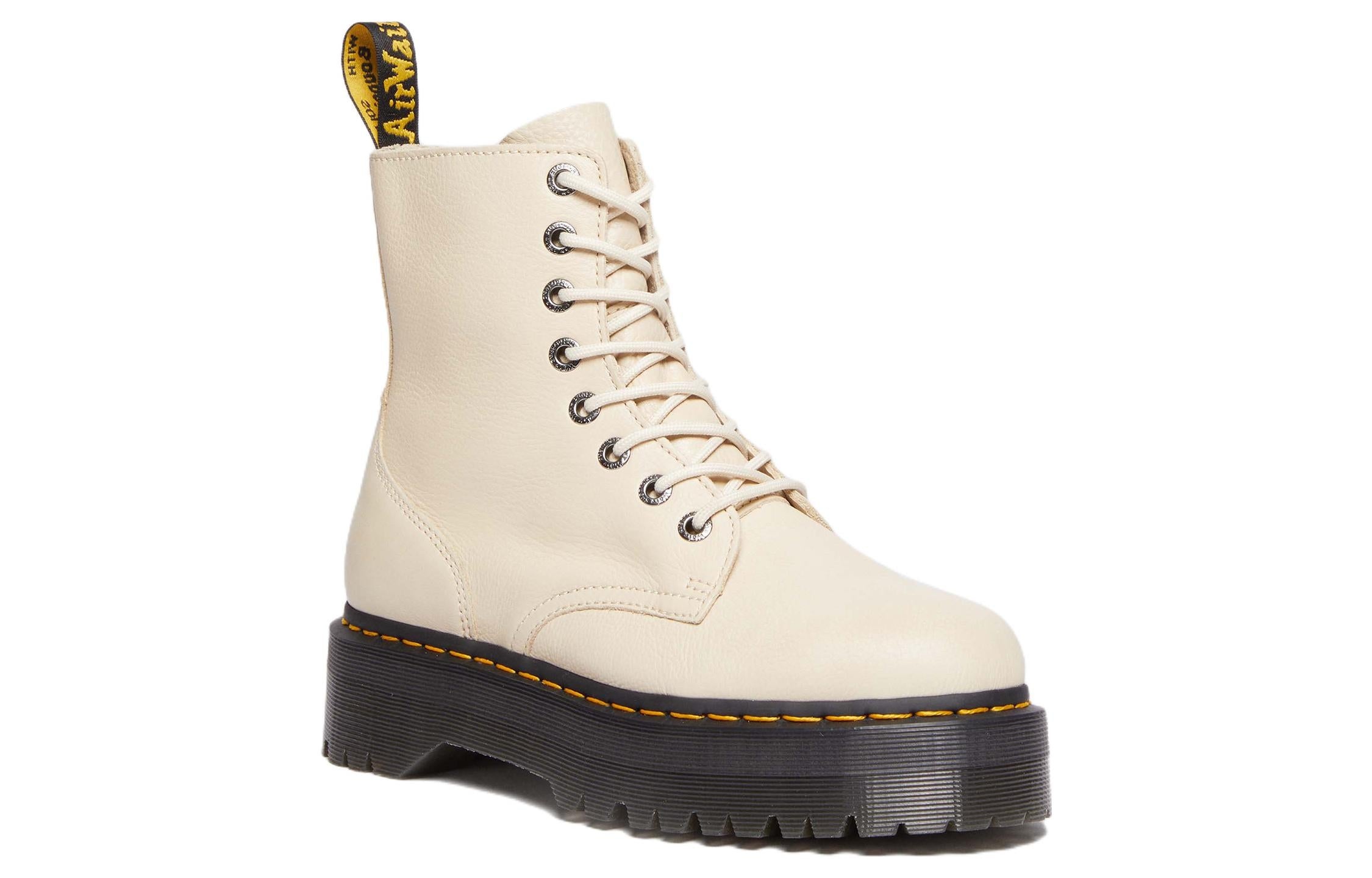 Dr. Martens Jadon III Pisa Leather Platform Boots 'Parchment Beige' 26378292 - 2