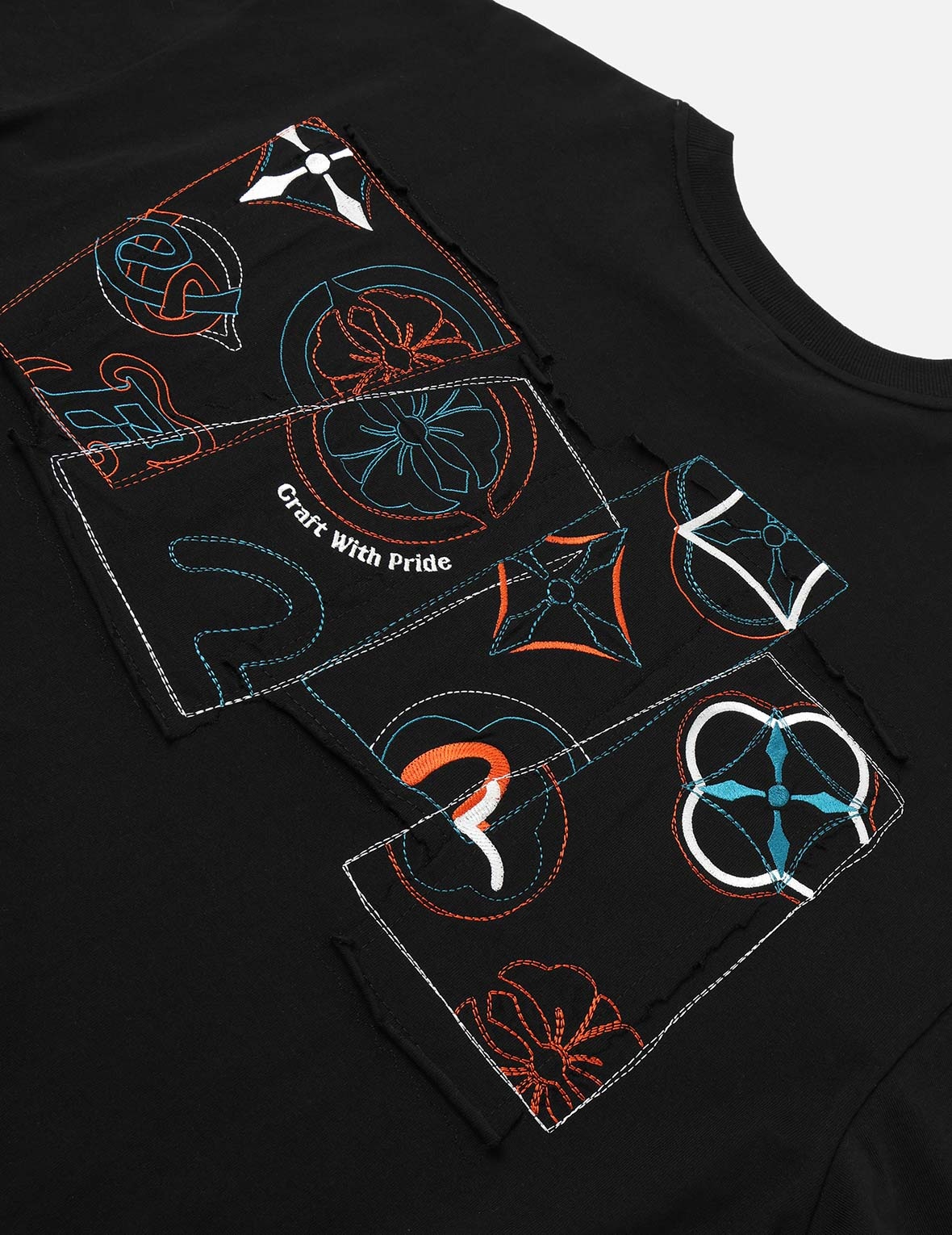 Logo and Kamon Embroidery Loose Fit T-Shirt - 6