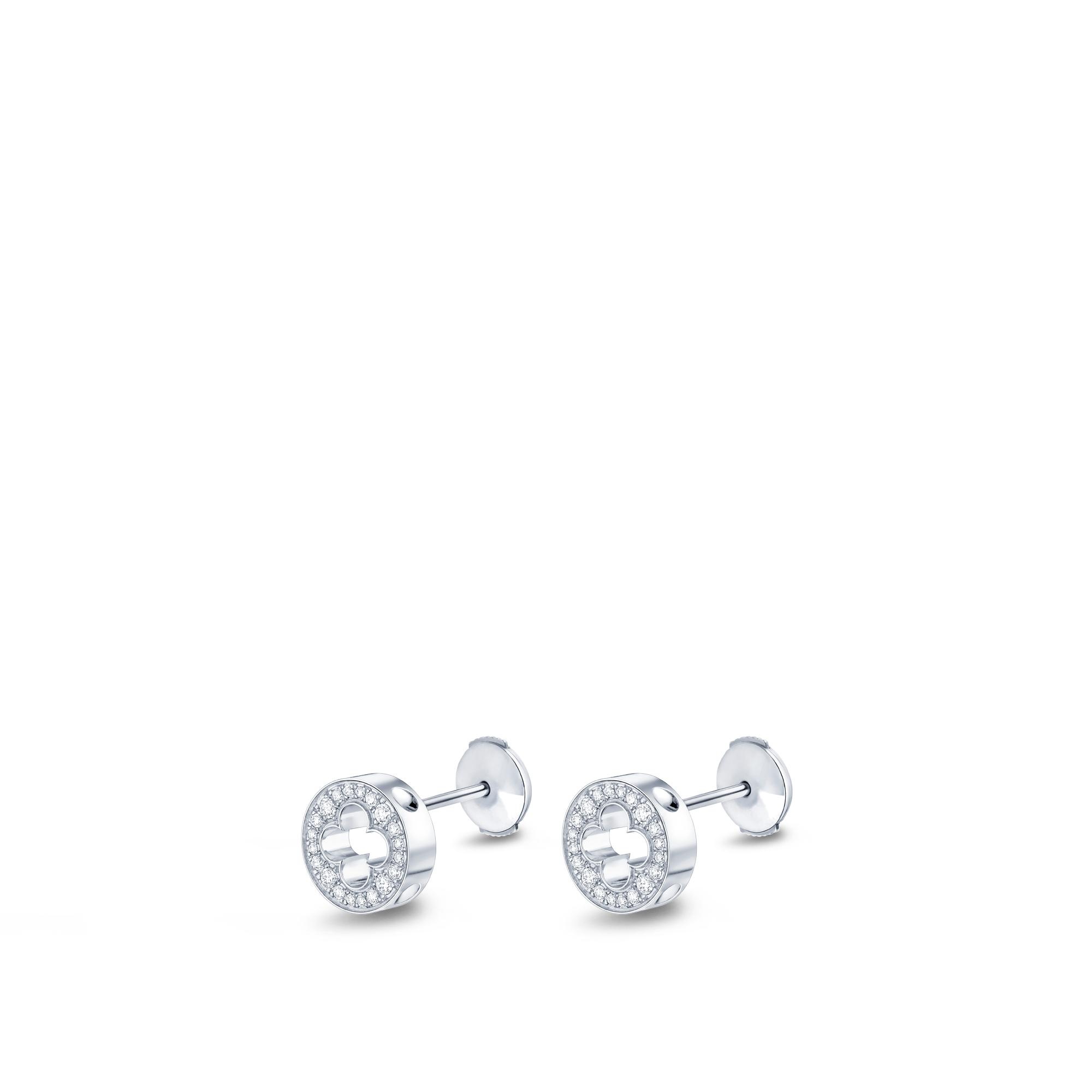 Empreinte Ear Studs, White Gold And Diamonds - 1