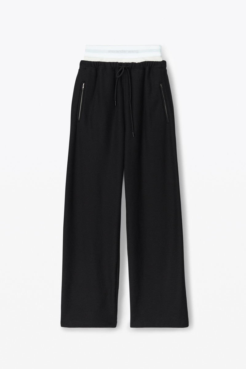 wide leg sweatpants with pre-styled logo brief waistband 1