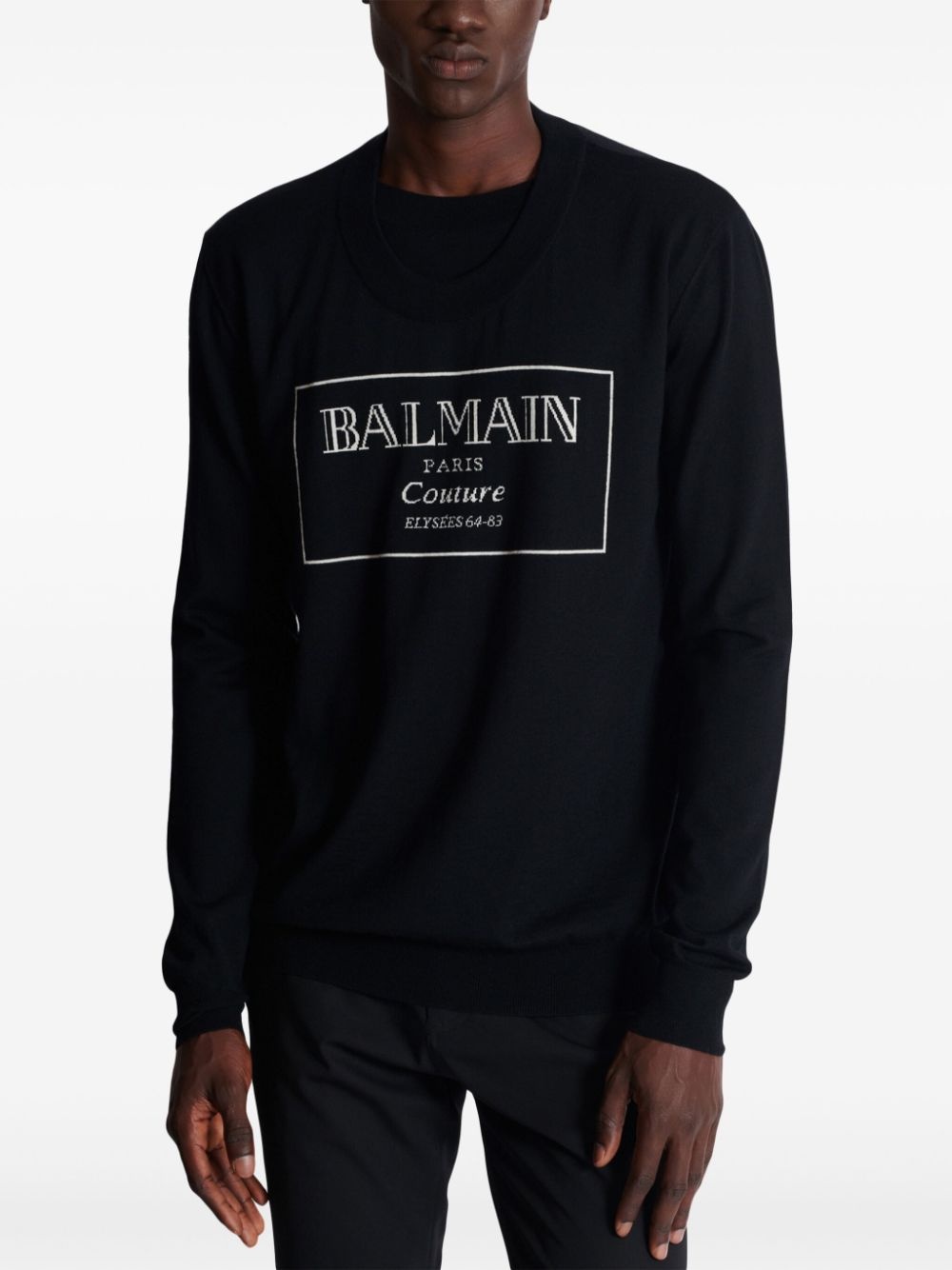 Couture Label-intarsia jumper - 6