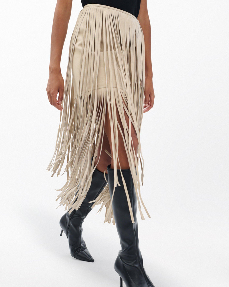 Jasmine Fringed Suede Skirt 5