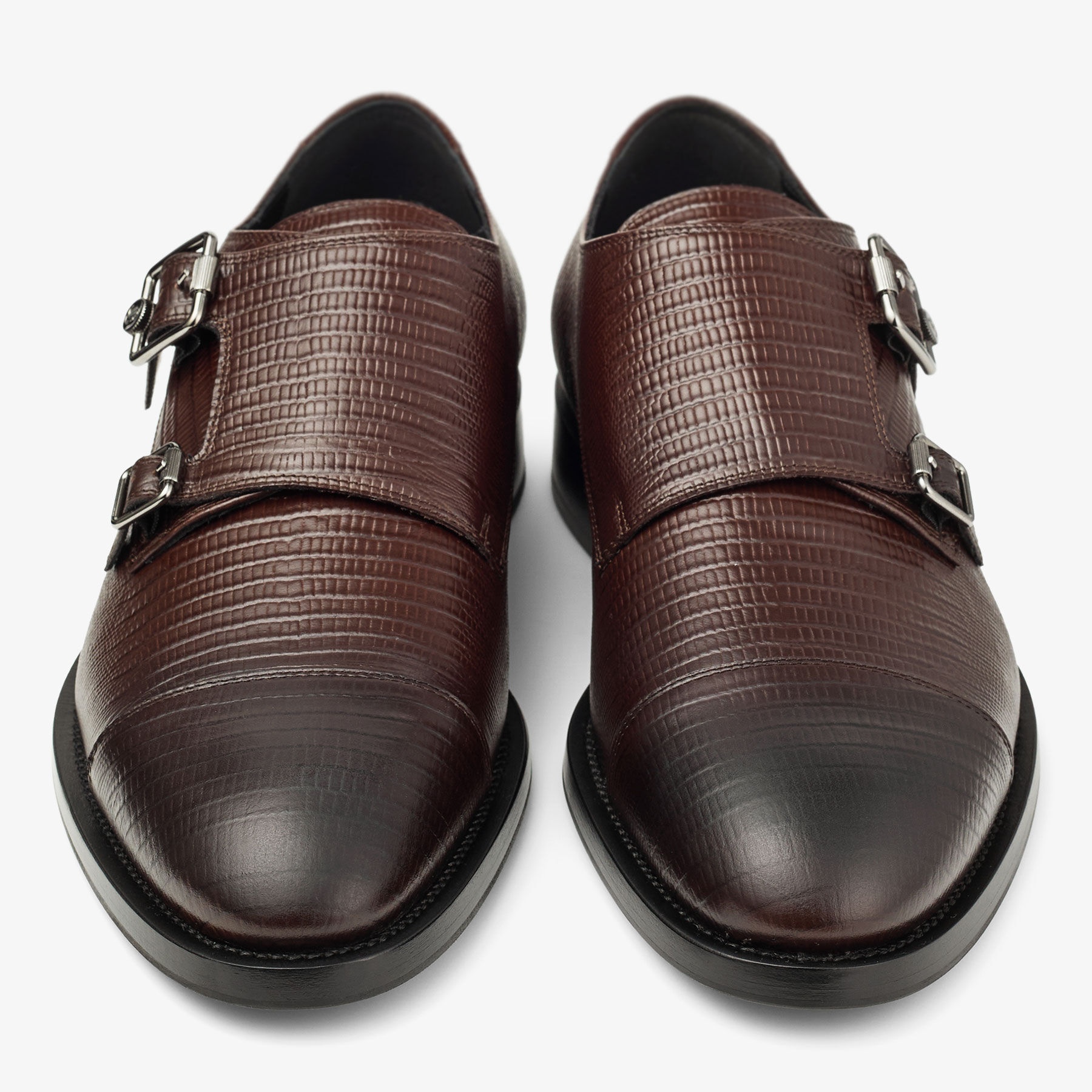 Finnion Monkstrap
Coffee Lizard Printed Leather Shoes - 3