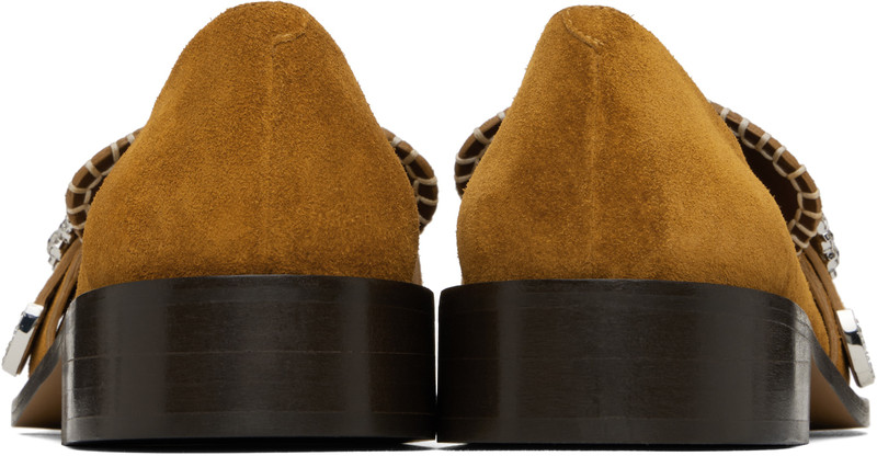 WALES BONNER Tan Buckle Loafers outlook