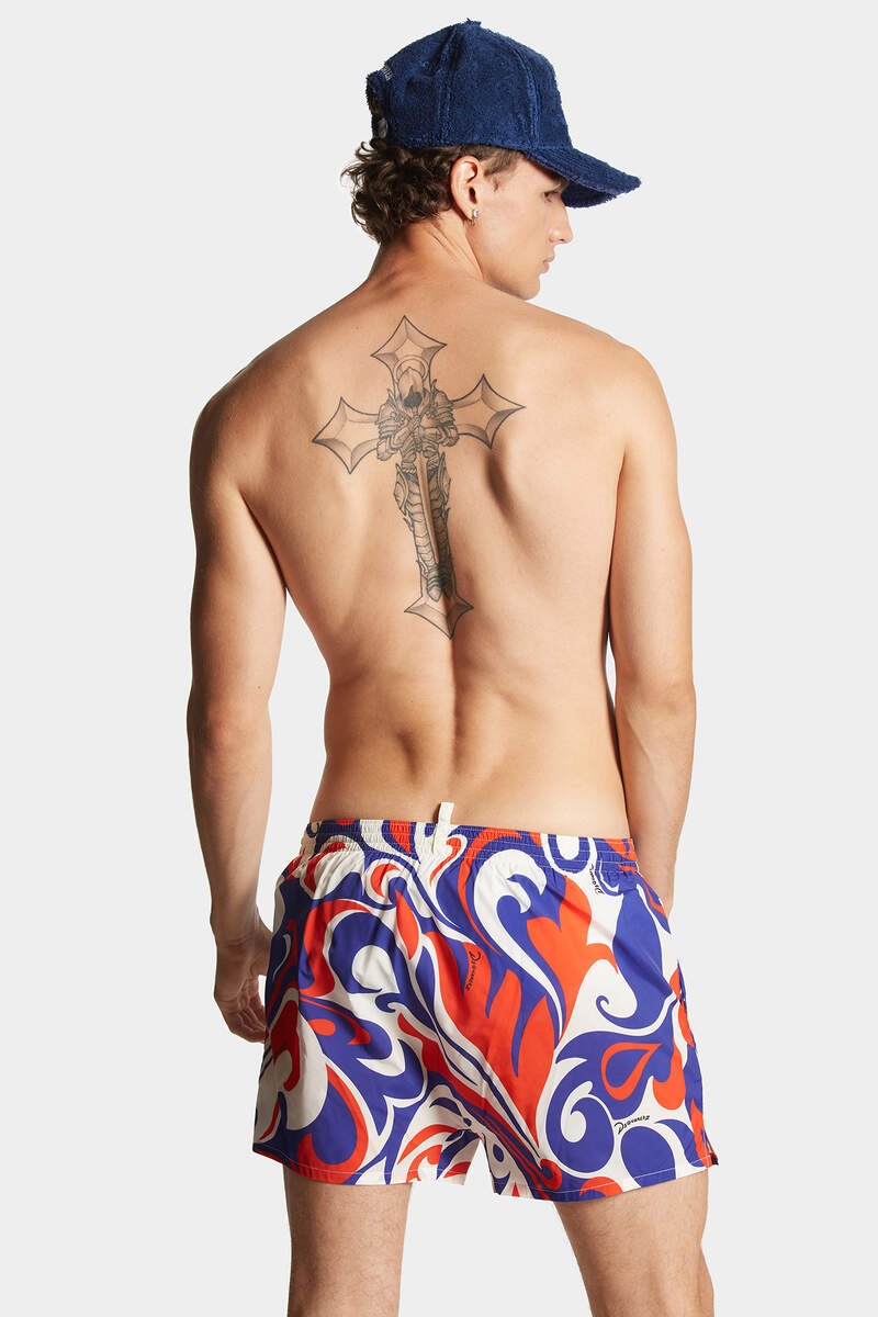 ALL OVER PRINTED BOXER MIDI - 4