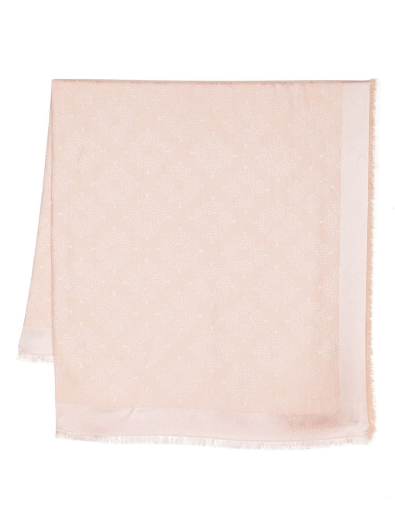 Mulberry Tree Square monogram-pattern scarf 1