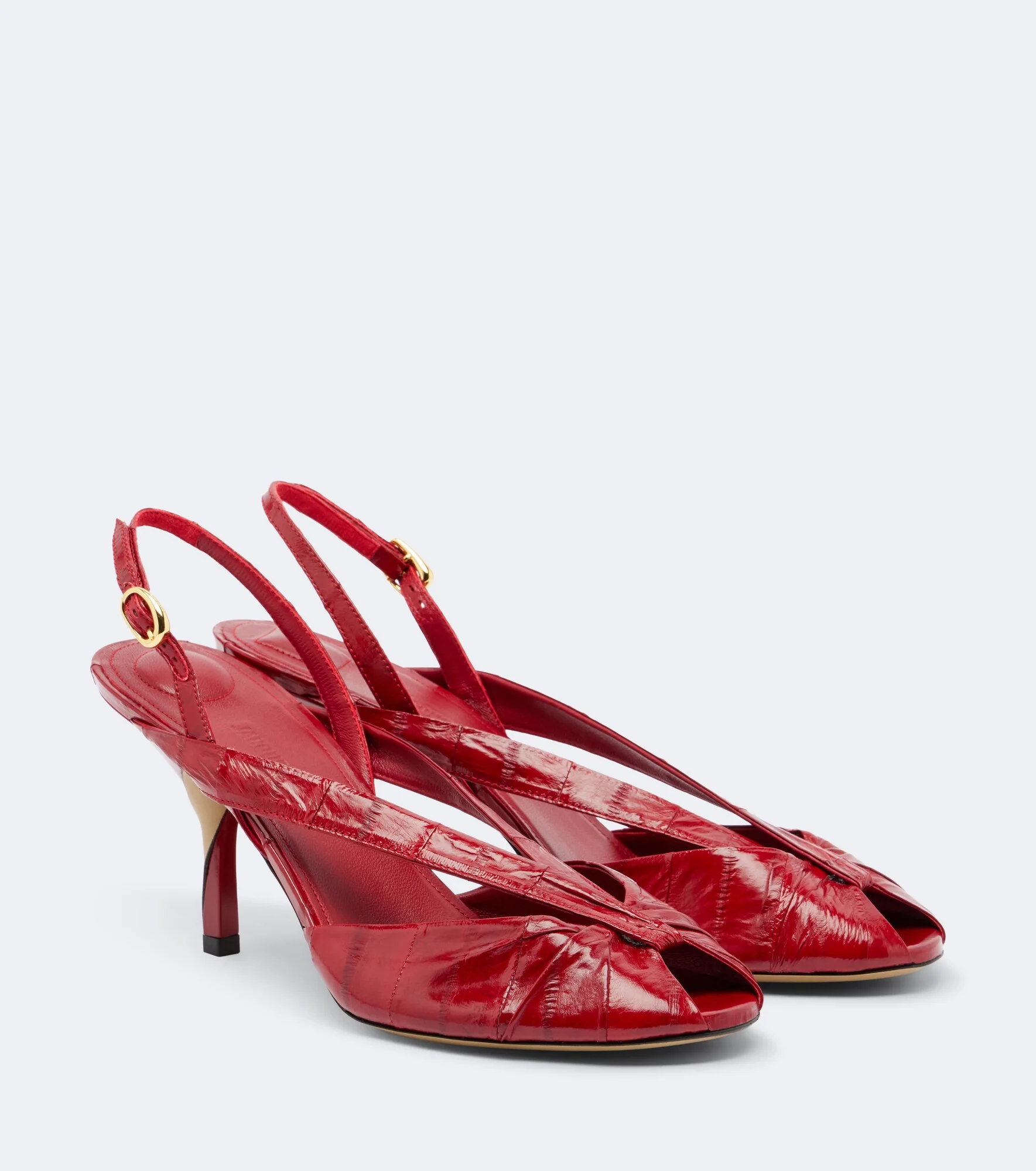Poisson leather peep-toe pumps - 1