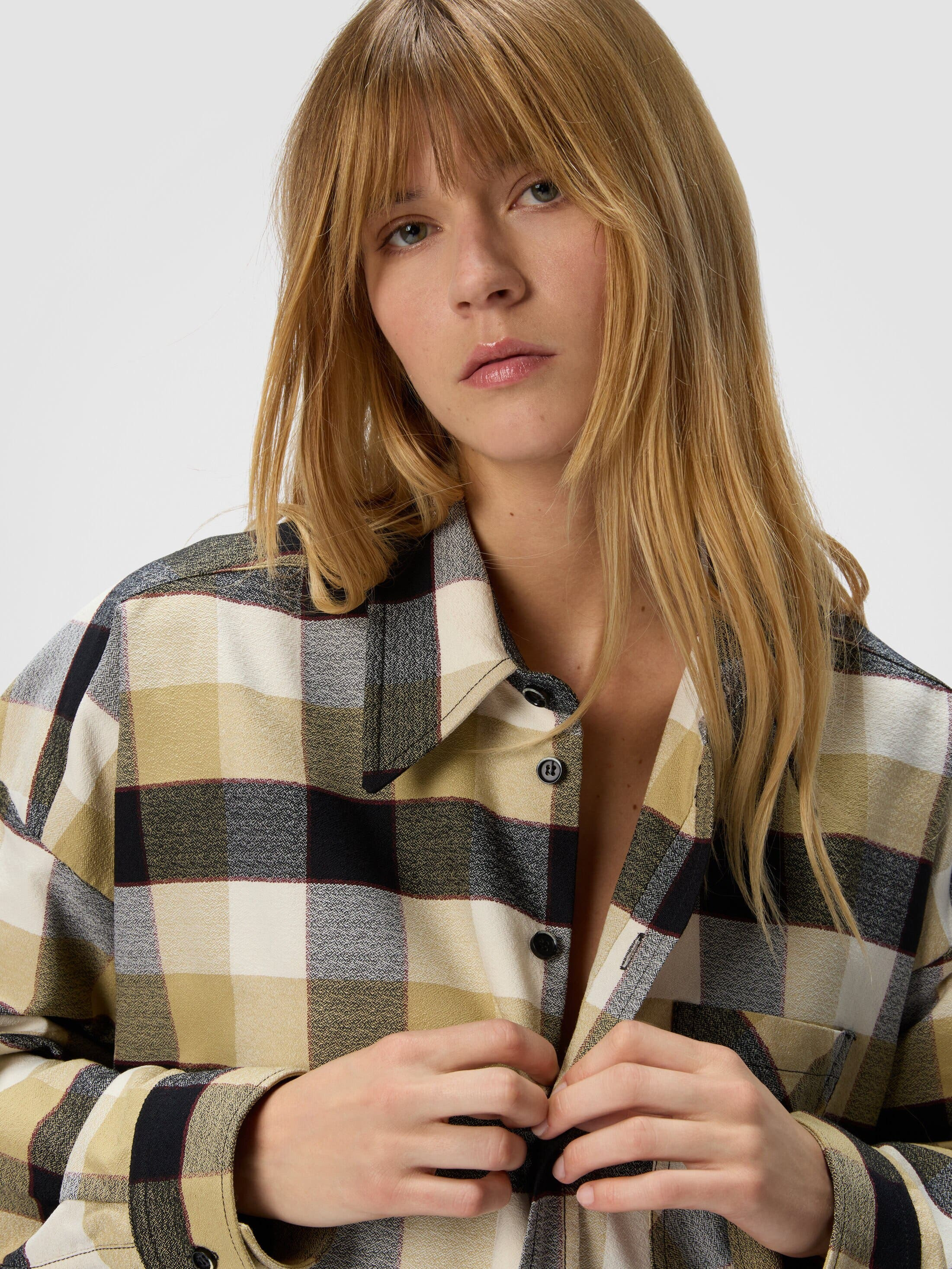 Missoni Oversized Check Shirt in Beige at Nordstrom - 4