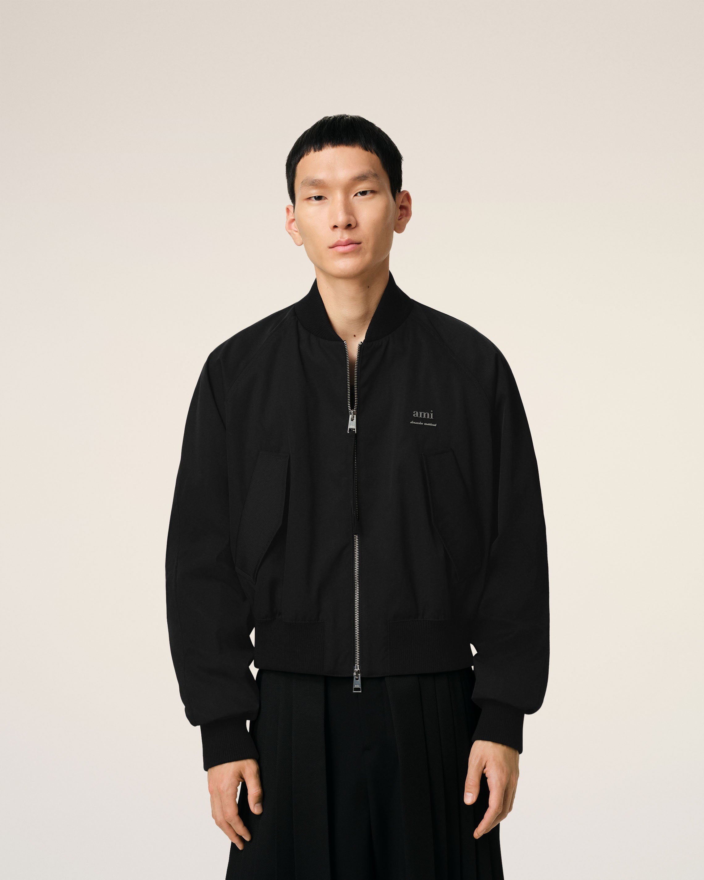 BLACK TWILL BOMBER - 3