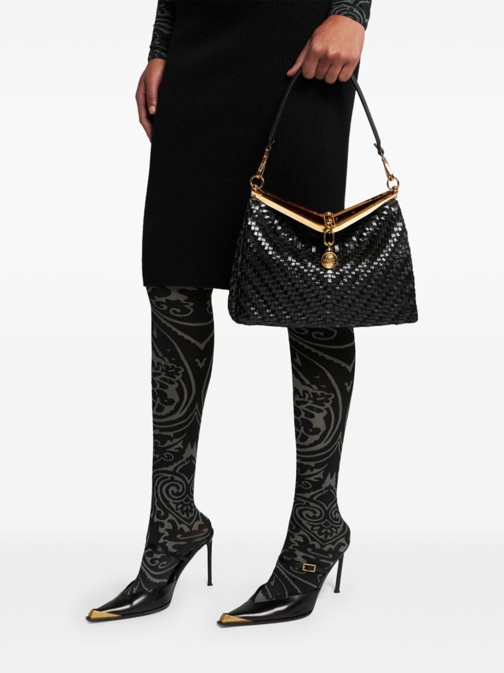 medium woven Vela shoulder bag - 2