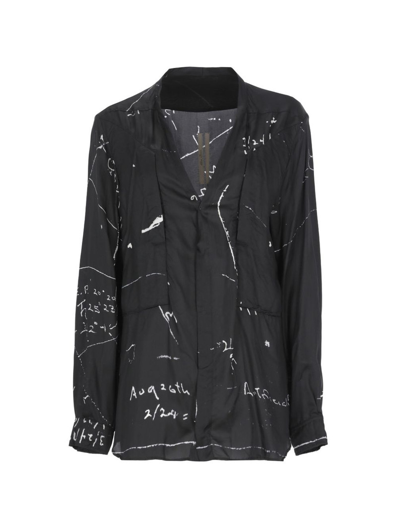 printed V-neck shirt 1