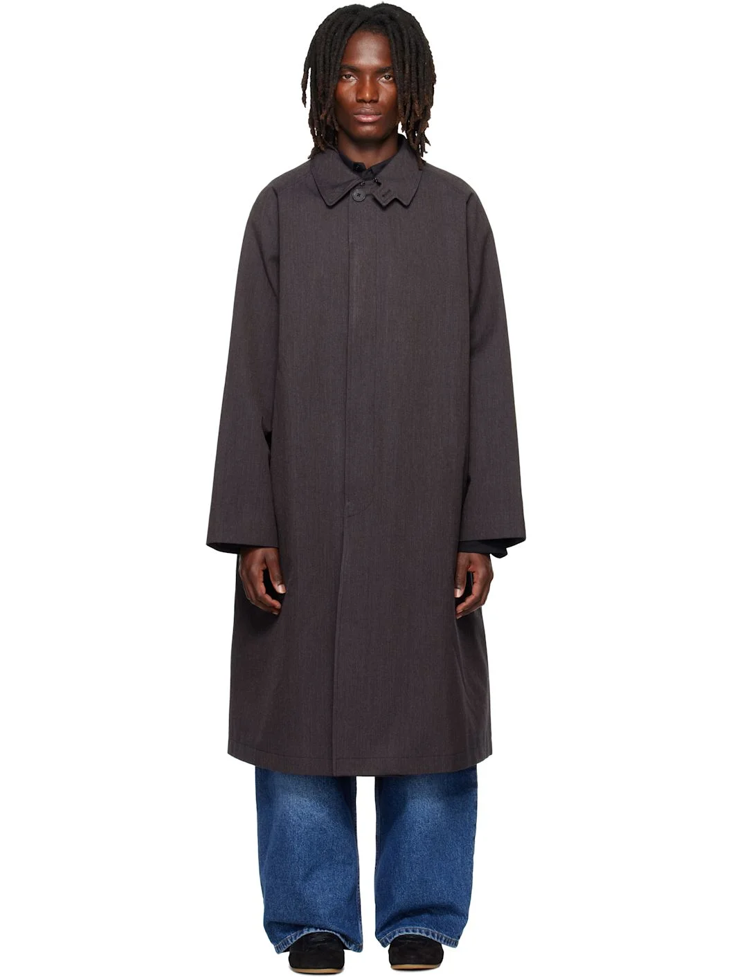 Brown Crowe Trench Coat - 1