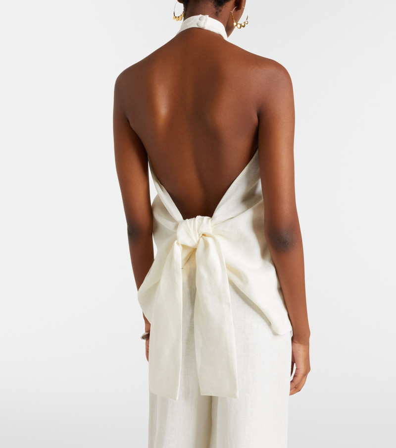 Biba halterneck linen top 4