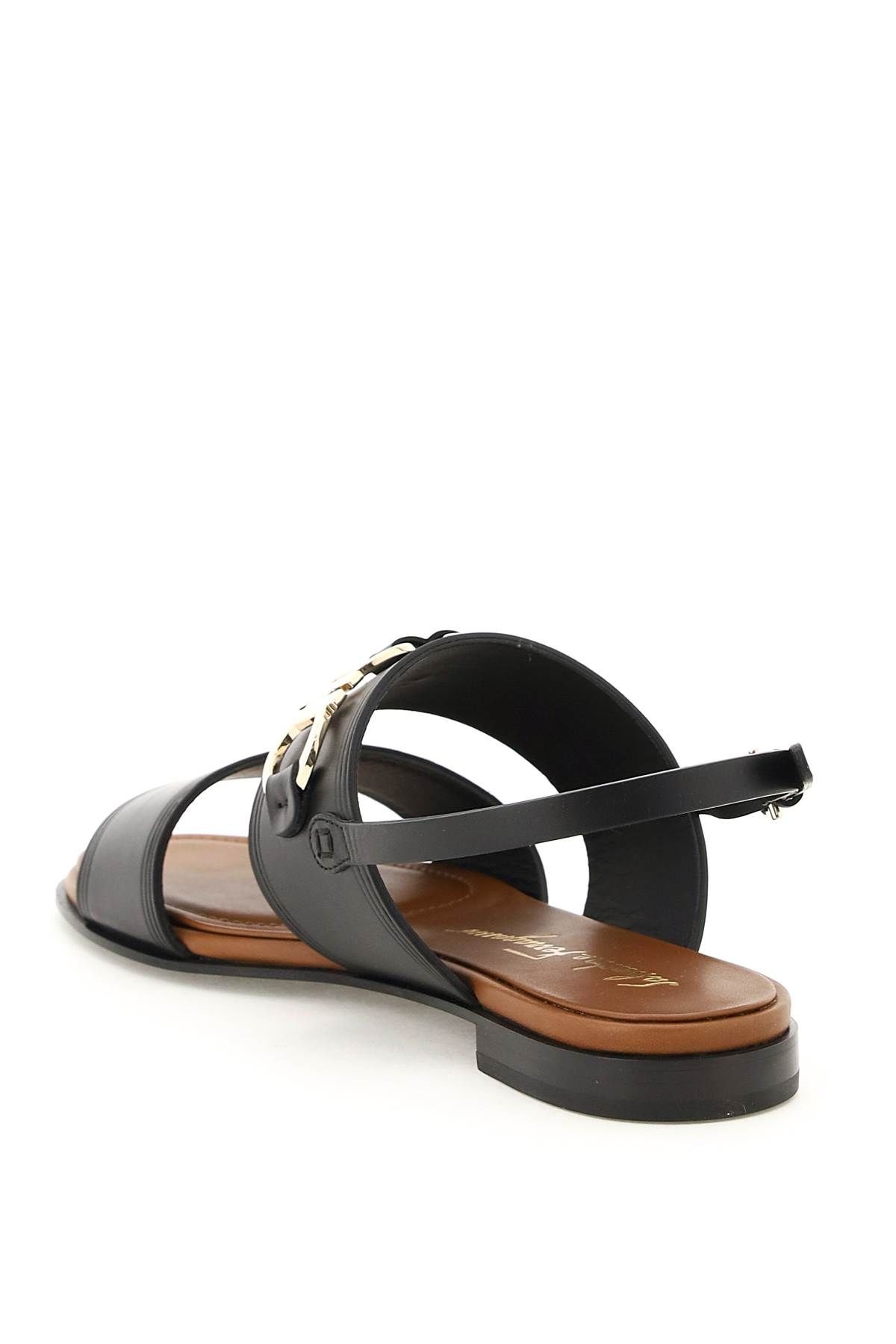 LEATHER GANCINI SANDALS - 2