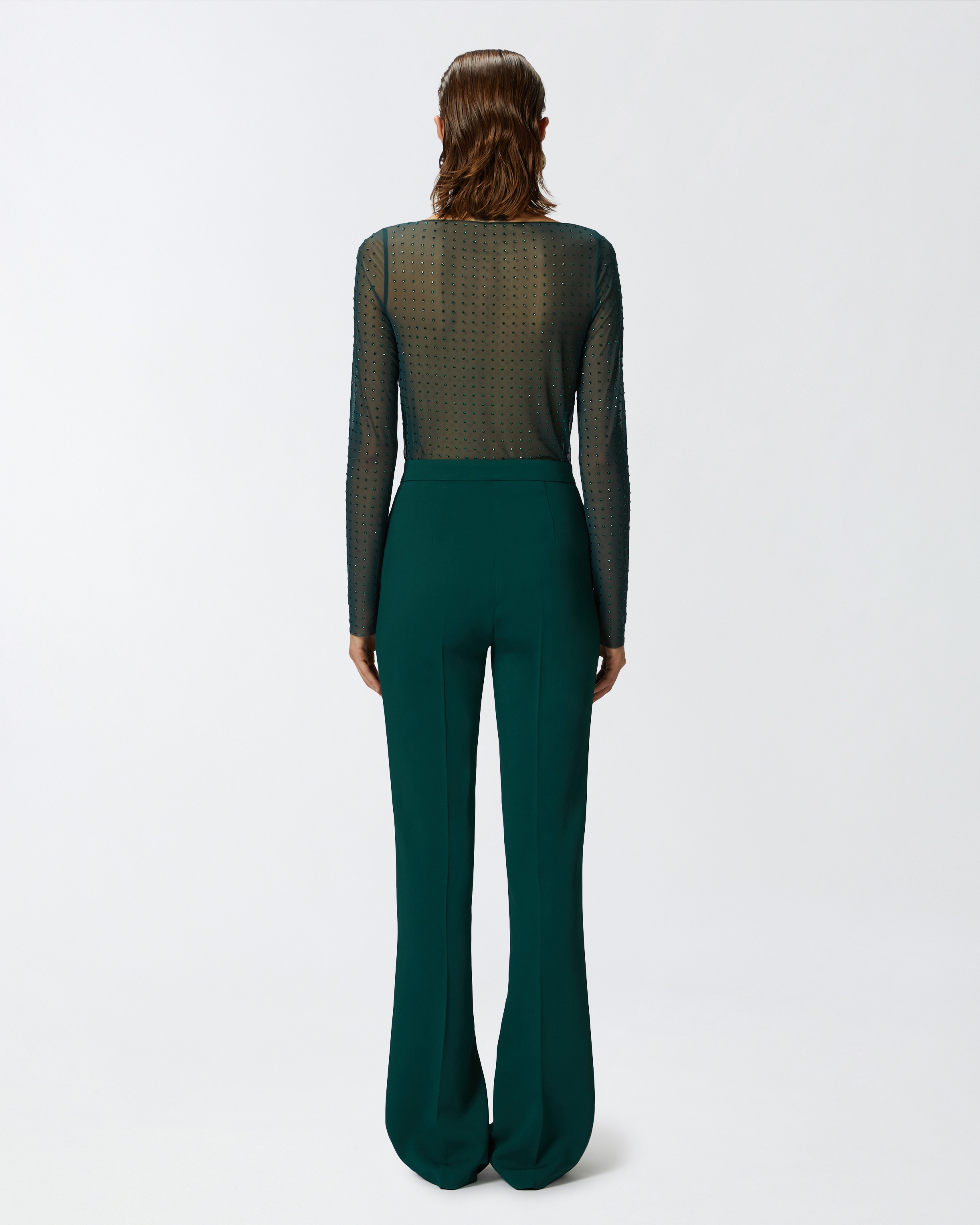 FULLY RHINESTONED LIGHT TULLE SWEATER - 4