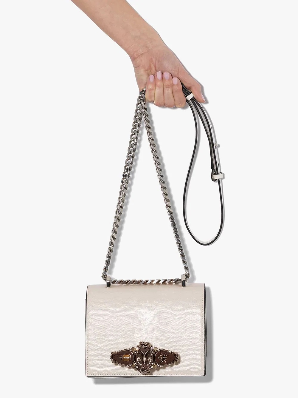 butterfly lizard effect shoulder bag - 6