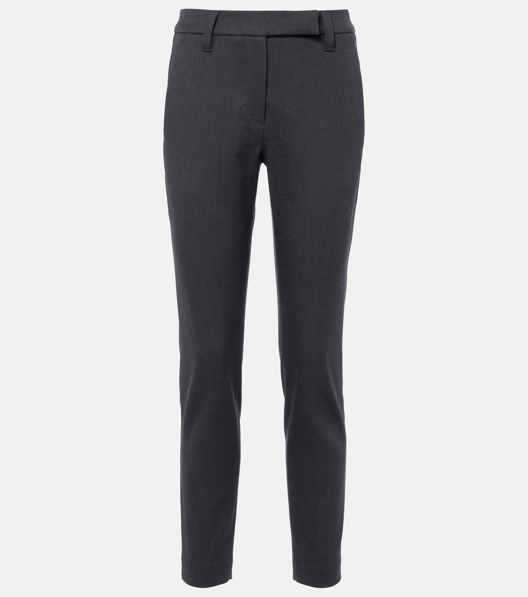 Cotton-blend slim pants - 1